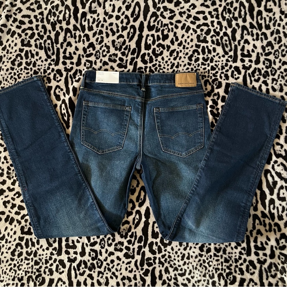 Men’s American Eagle Original Straight Jeans 30/34 NWT - Picture 3 of 5